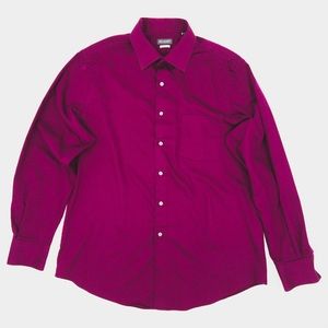 Van Heusen Men’s Button-up Collared Shirt - Size 16 1/2 - Maroon